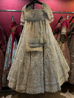 Designed by Seema Gujrahl Ivory/cream Lengha