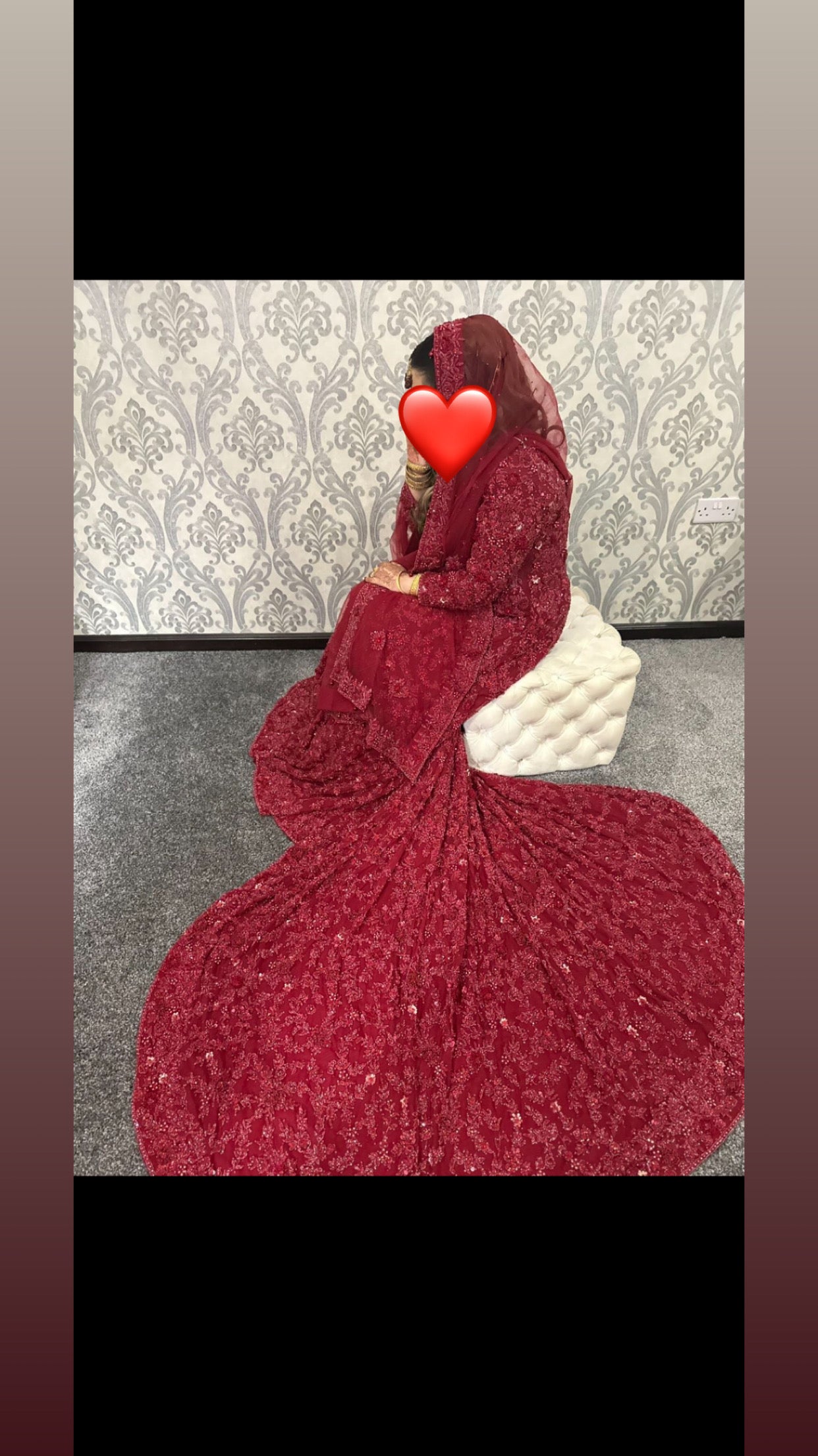 Red on Red Bridal Dress by 7aatrang