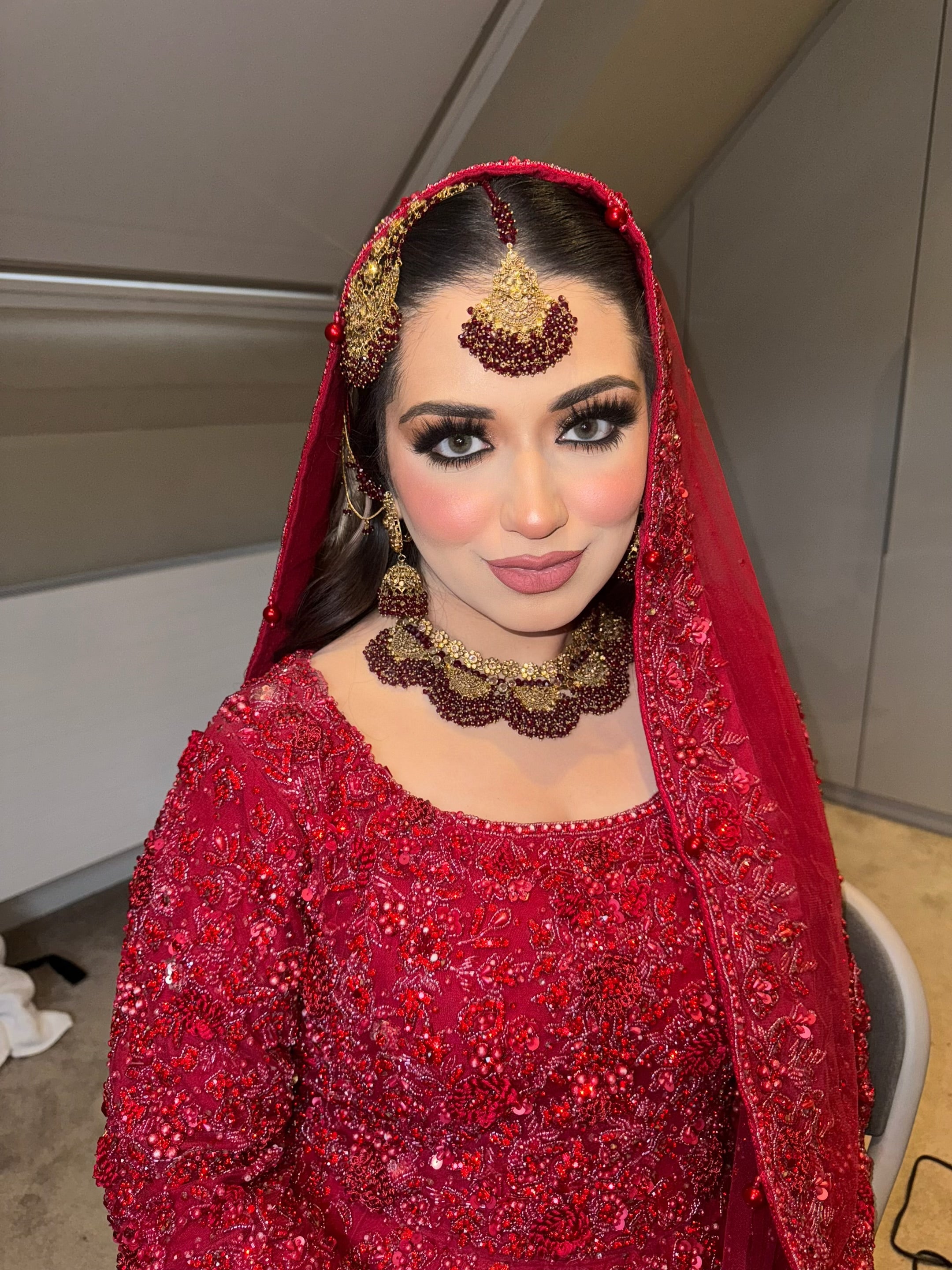 Red on Red Bridal Dress by 7aatrang