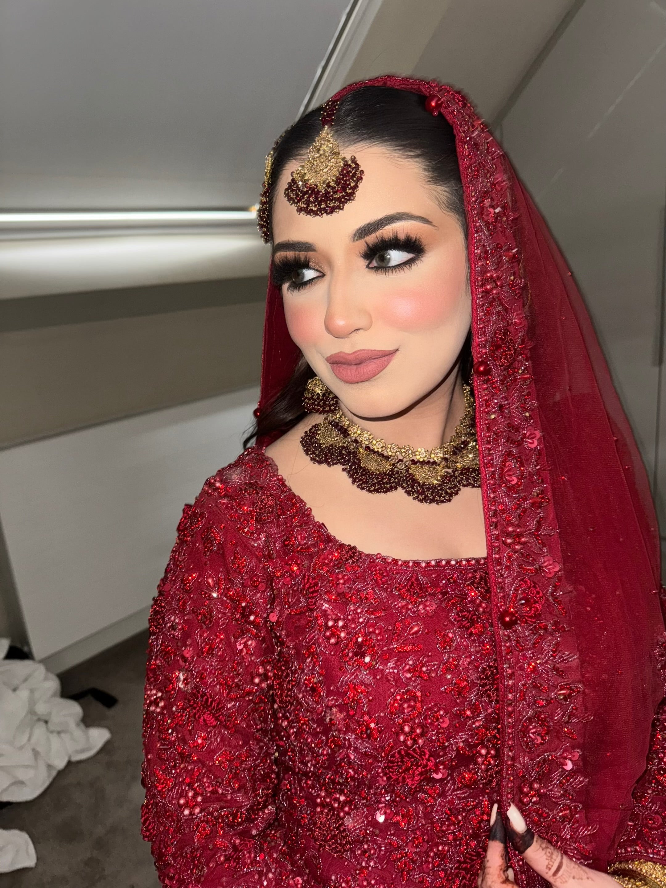 Red on Red Bridal Dress by 7aatrang