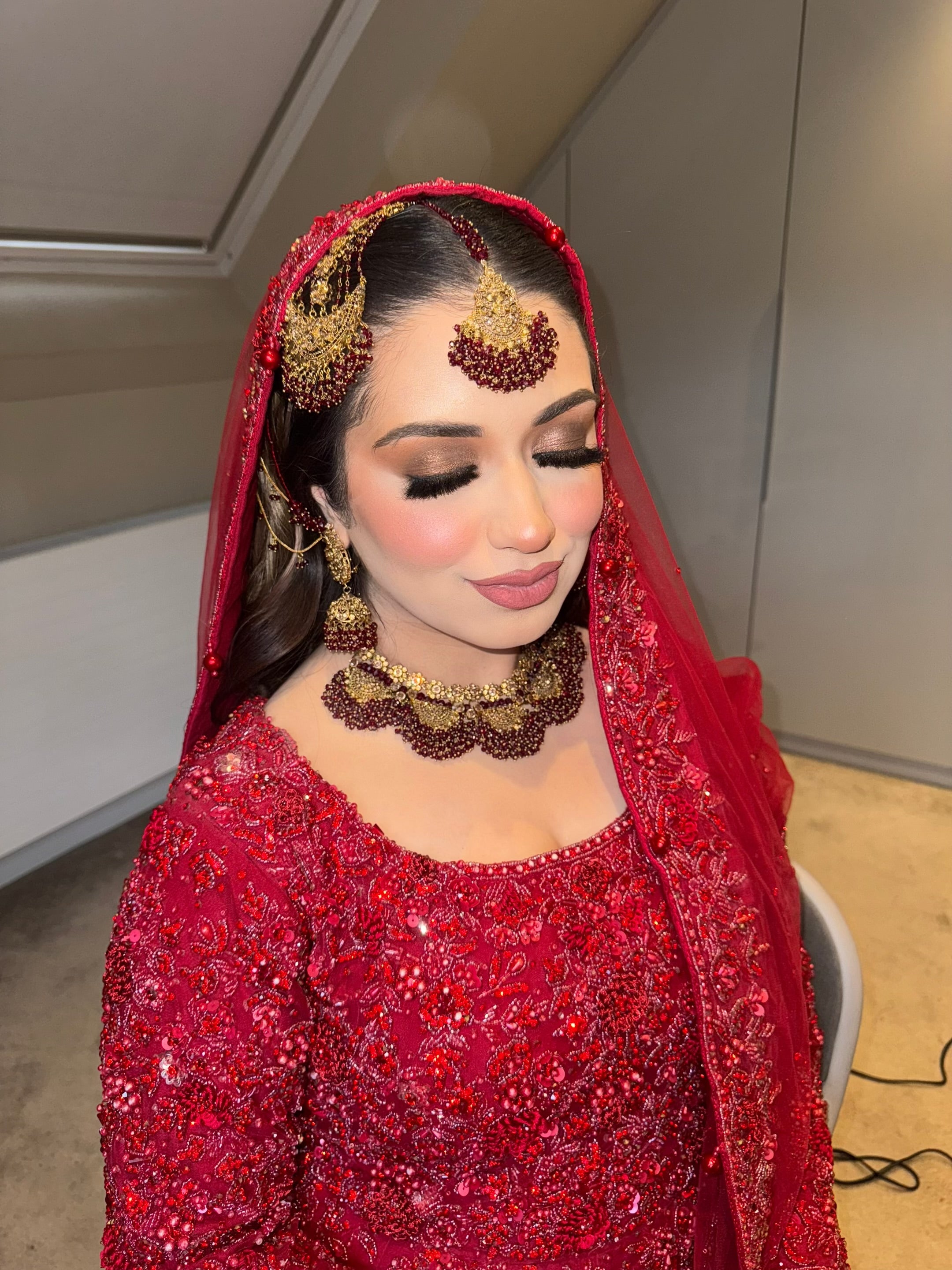 Red on Red Bridal Dress by 7aatrang