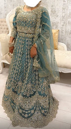 Teal Blue Lehenga