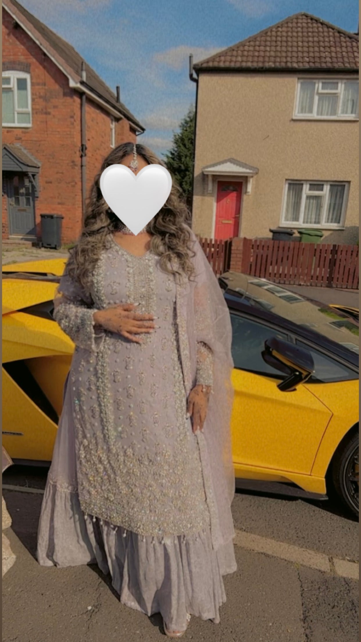 Lilac Lengha with long kameez