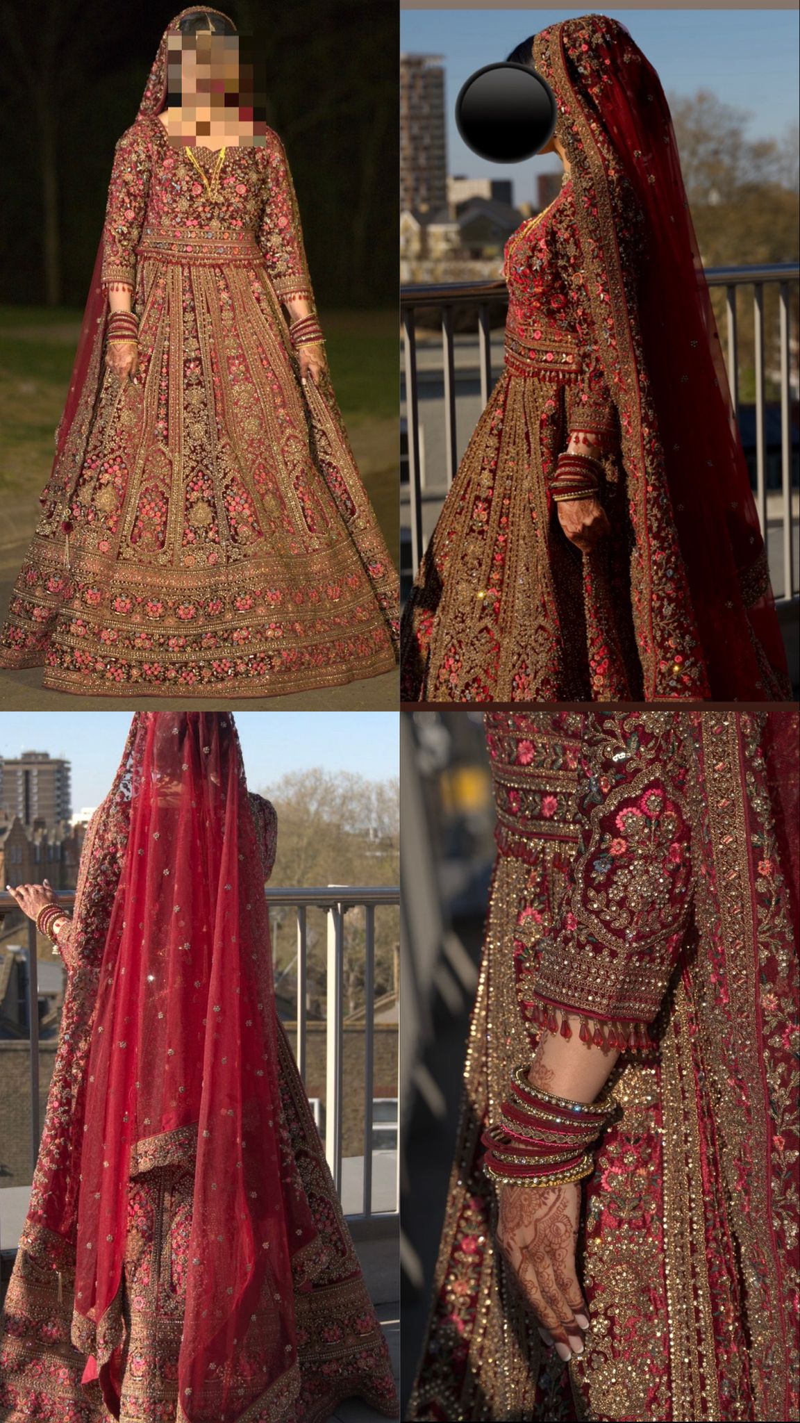 Red Bridal dress