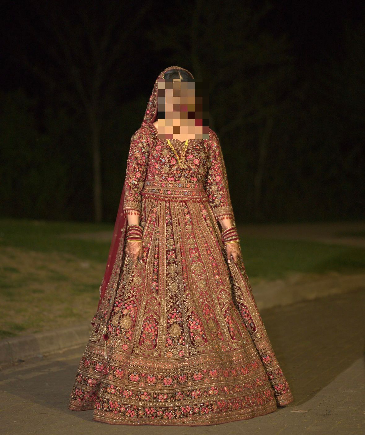 Red Bridal dress