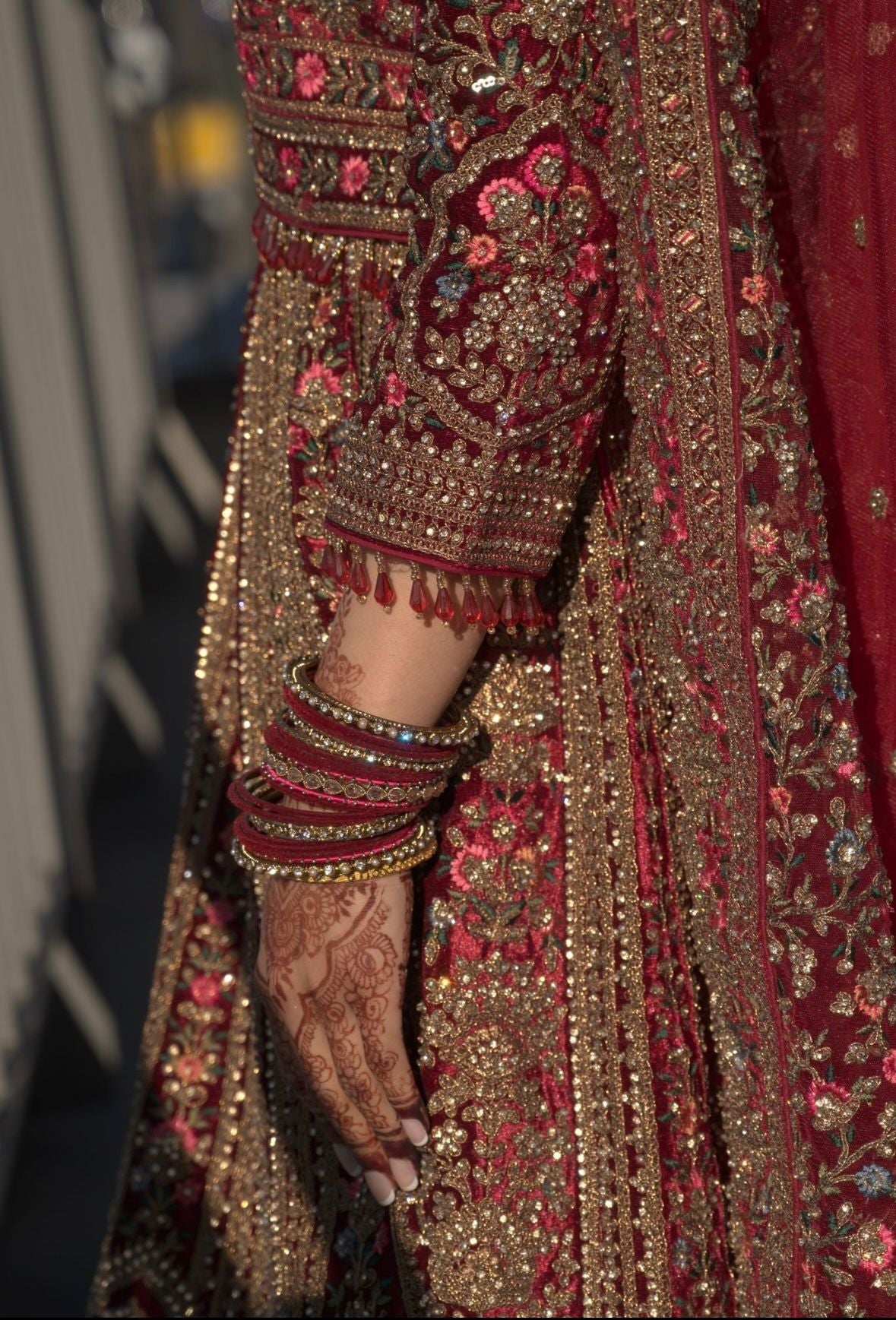 Red Bridal dress