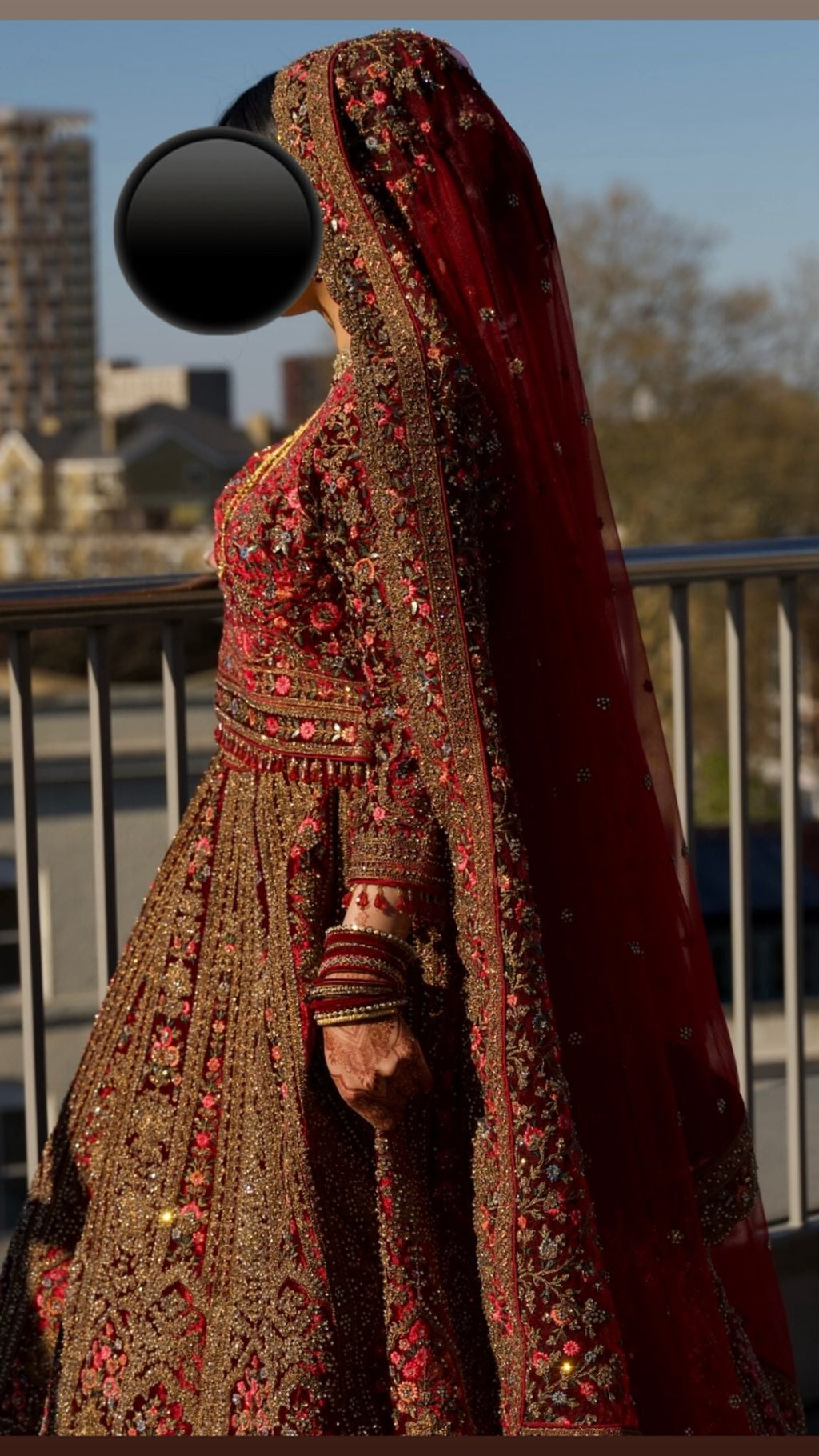 Red Bridal dress