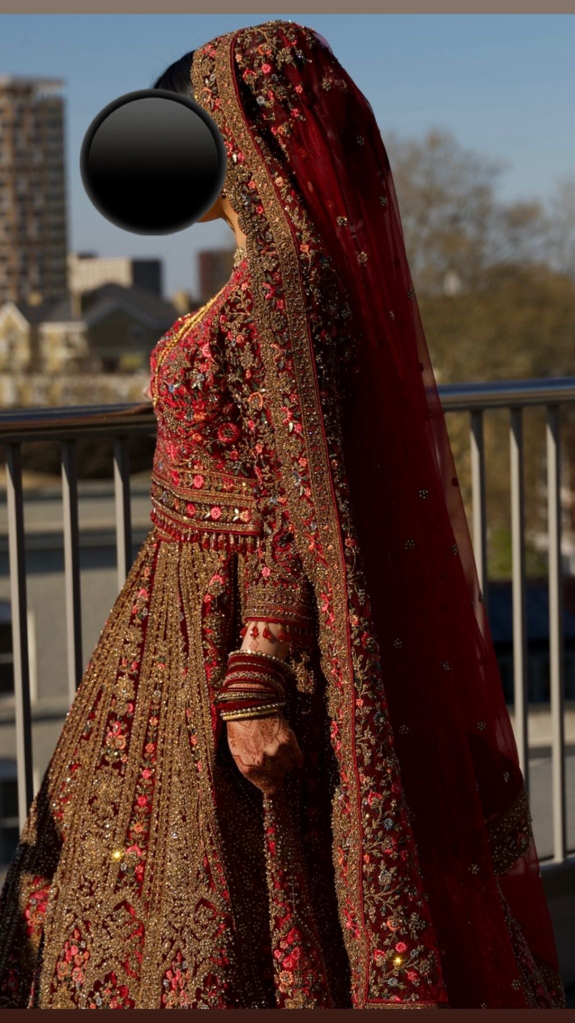 Red Bridal dress