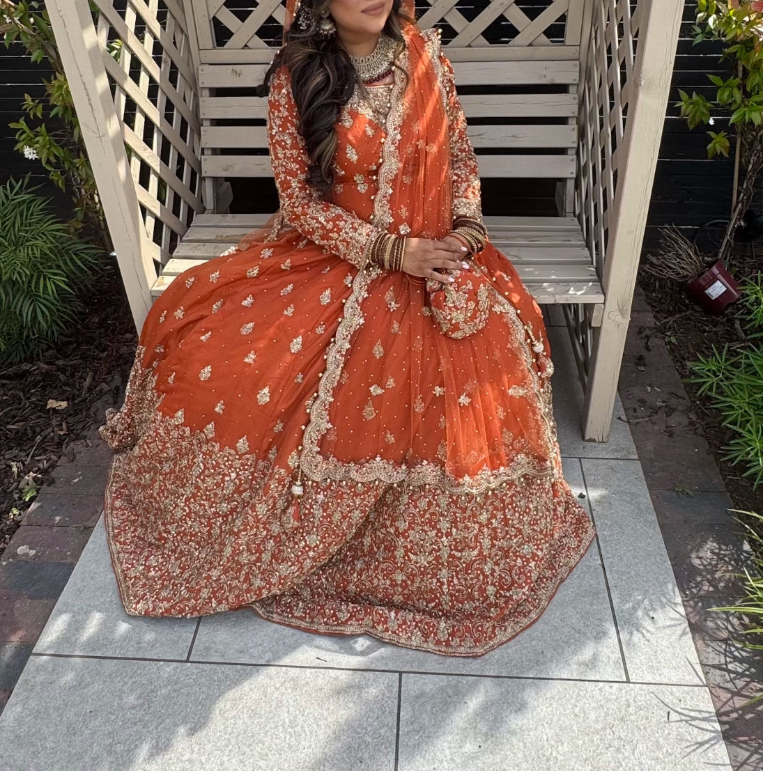 Orange Bridesmaid/ wedding outfit