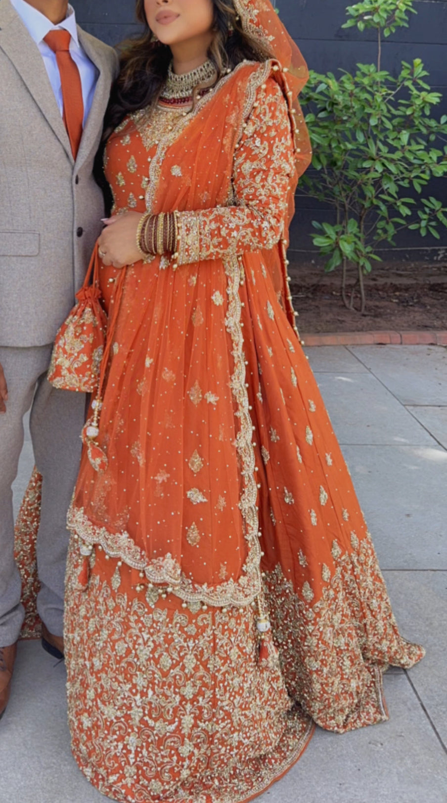 Orange Bridesmaid/ wedding outfit