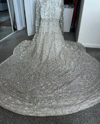 White heavy embellished lengha