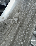 White heavy embellished lengha