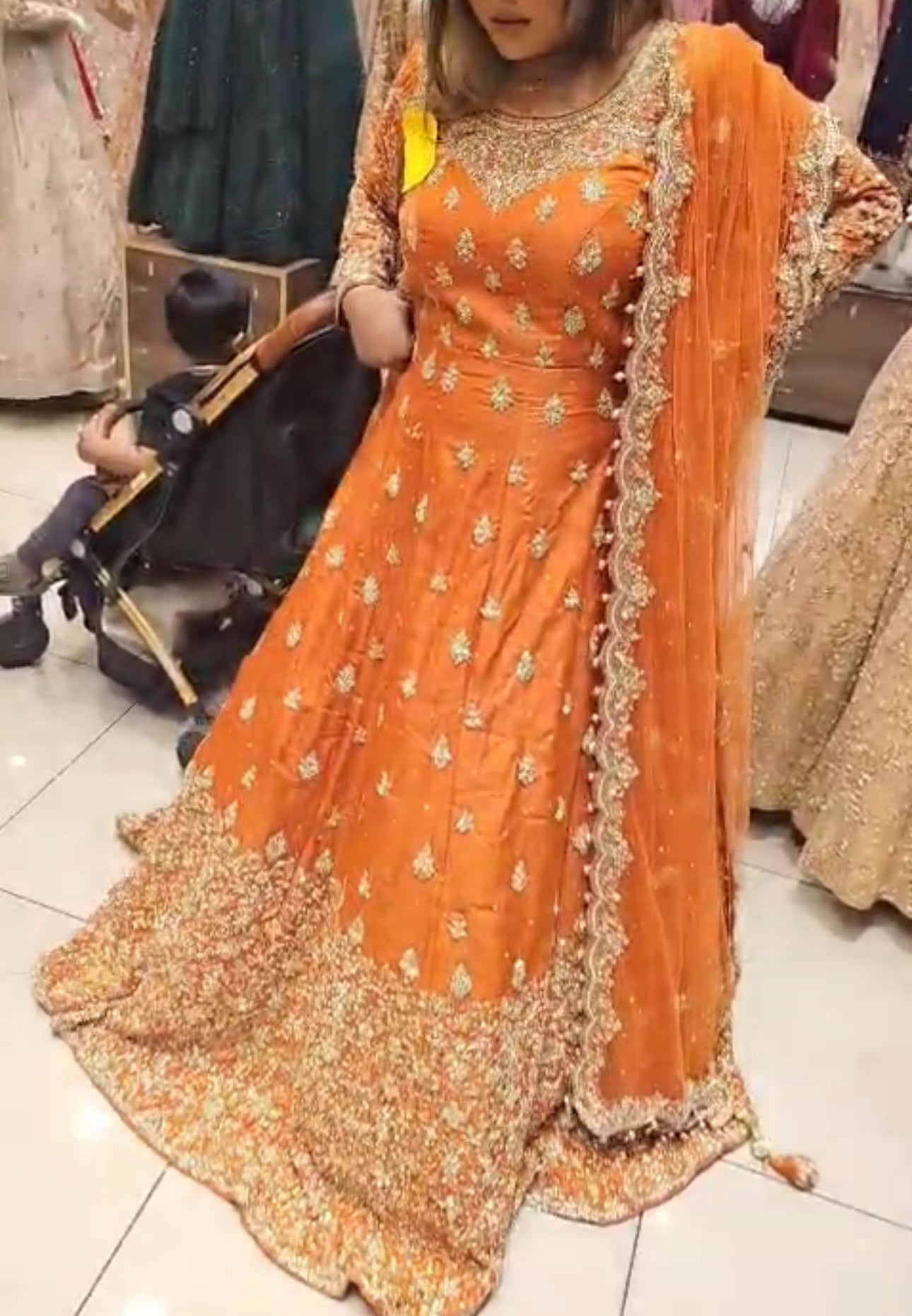 Orange Bridesmaid/ wedding outfit
