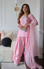 Pink Pret Lounge by Fareeha Farshi Salwar 3 piece suit