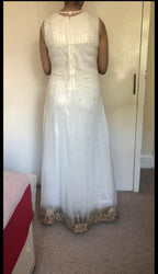White and gold Pakistani/ Indian style maxi dress