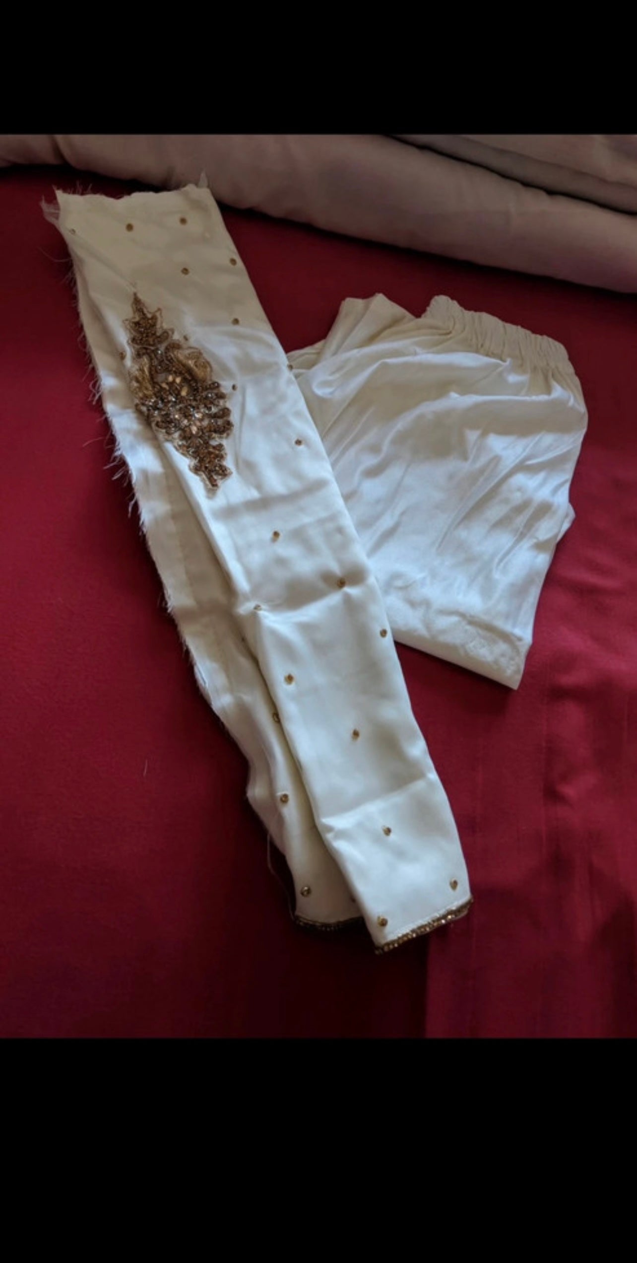 White and gold Pakistani/ Indian style maxi dress