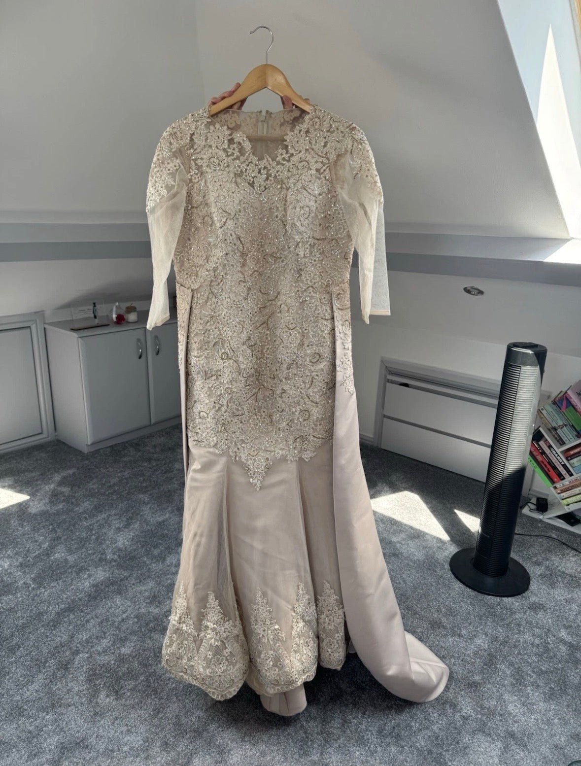 Custom made in Dubai English fusion wedding party dress