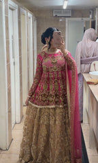 Pink and Gold/ Red and Gold Lehengha