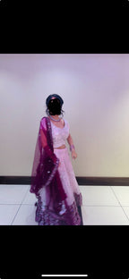 Pink and Purplish Lengha