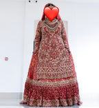 Khushboos Red, Gold & Green Bridal Lengha