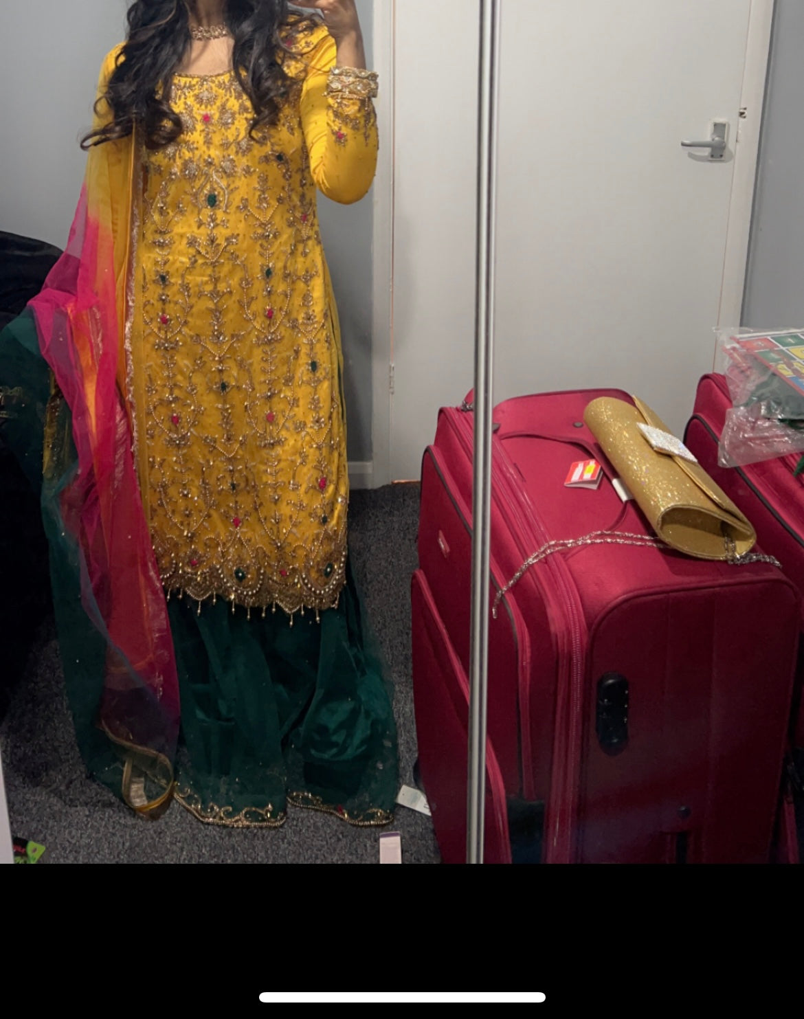 Gharara Yellow Pink & Green