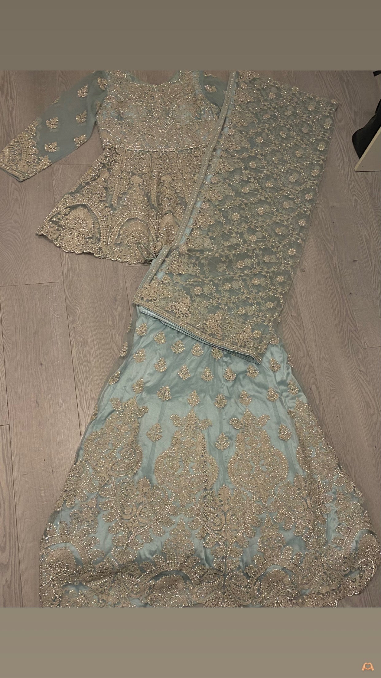 Stunning Sky blue Bridal Lengha
