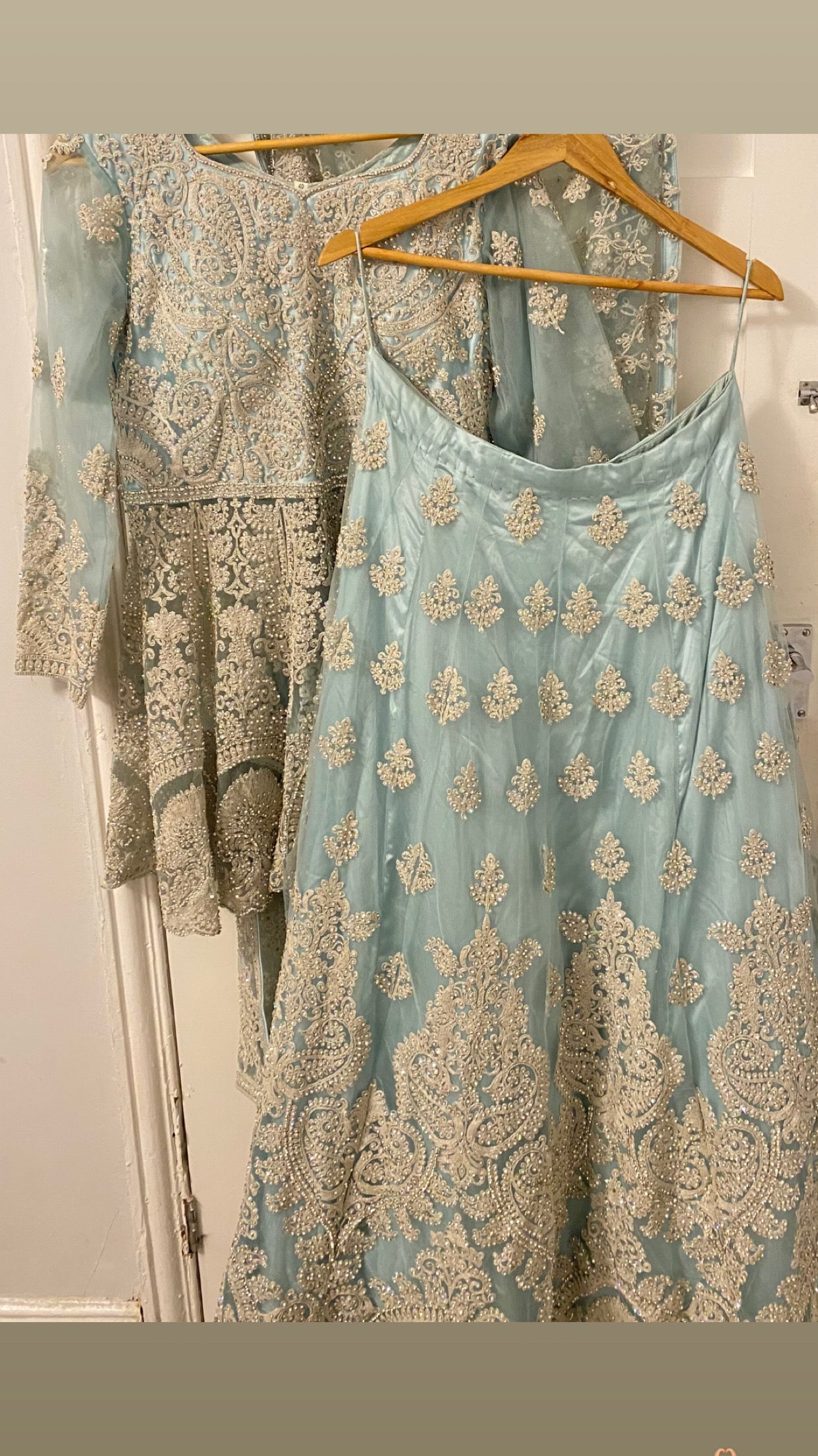 Stunning Sky blue Bridal Lengha