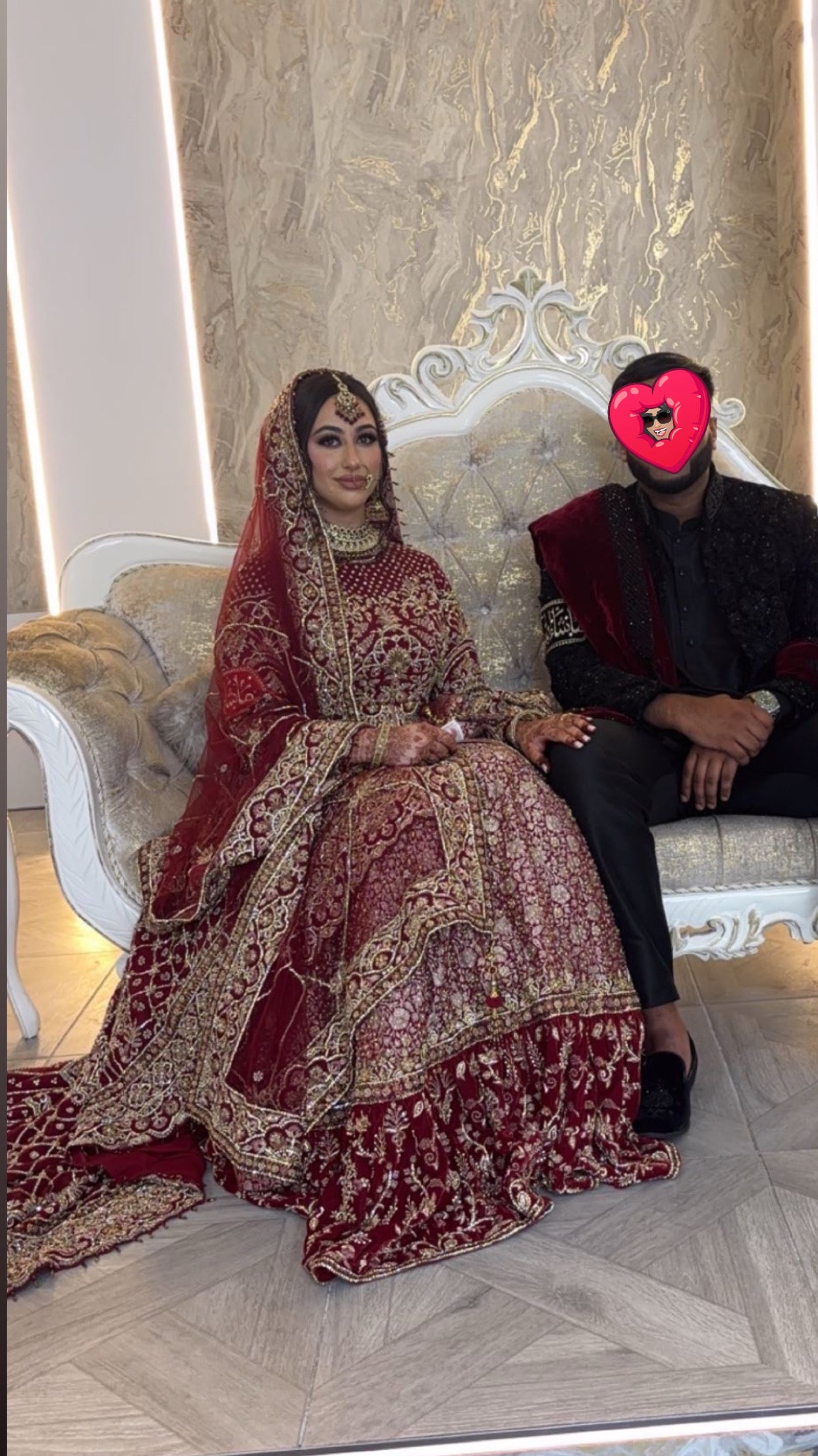Maryam Faisal Red Bridal Lengha