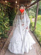 White Bridal Wedding Lehenga
