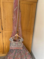 Sky Blue and Baby Pink Lehengha