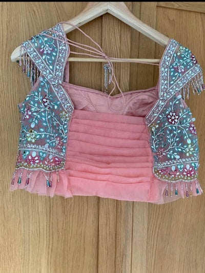 Sky Blue and Baby Pink Lehengha