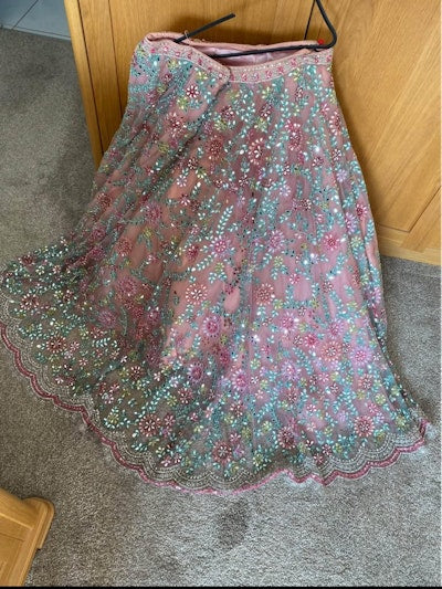 Sky Blue and Baby Pink Lehengha