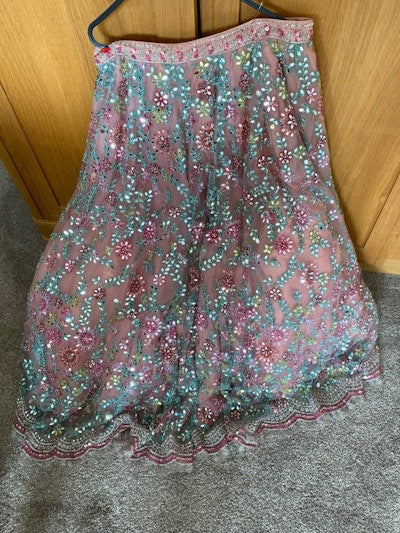 Sky Blue and Baby Pink Lehengha