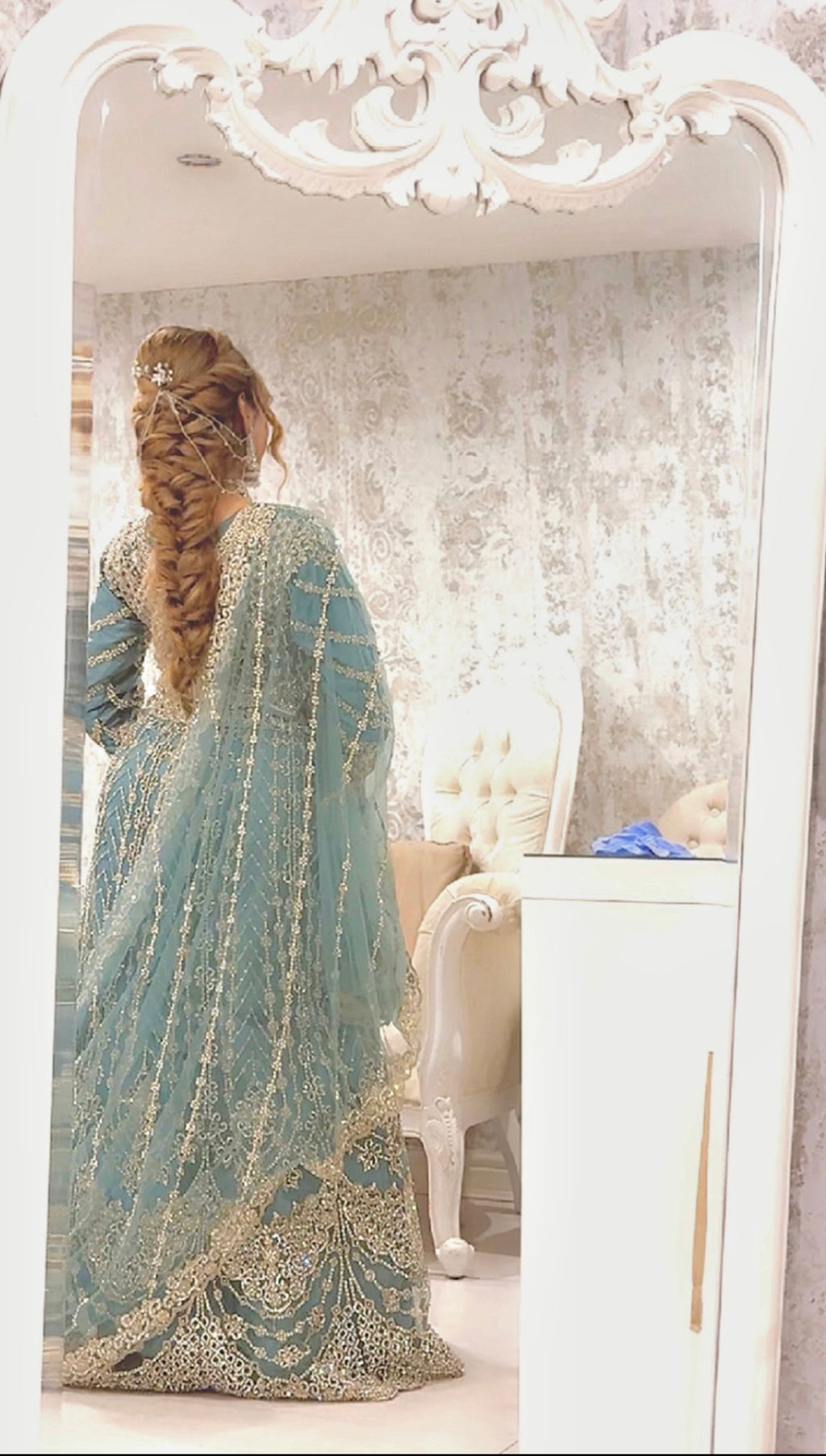 Teal Blue Lehenga