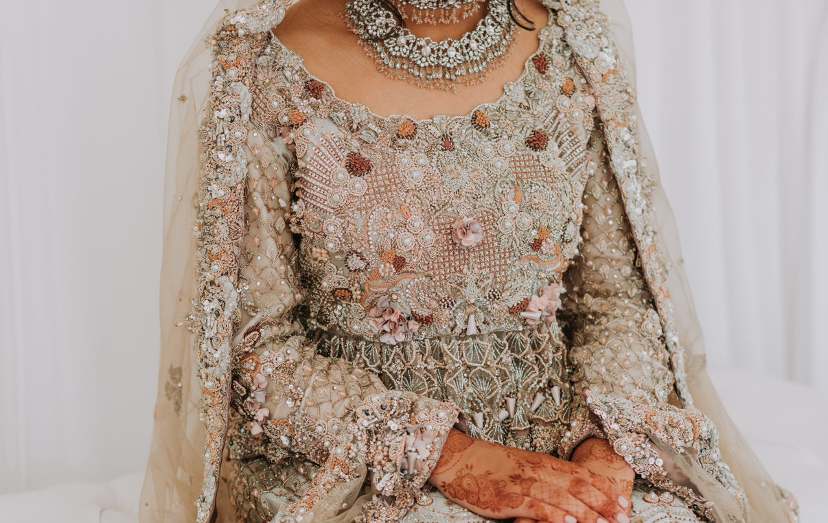 Janan Bridal Silver Lengha
