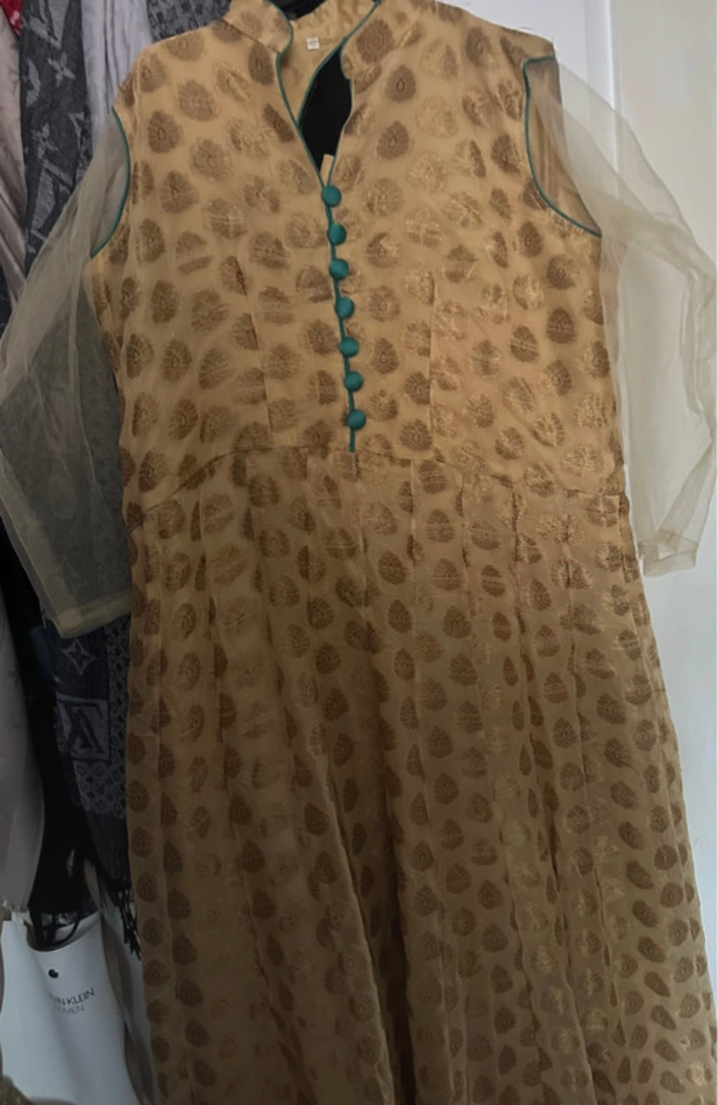 Gold and Green Salwa Kameez