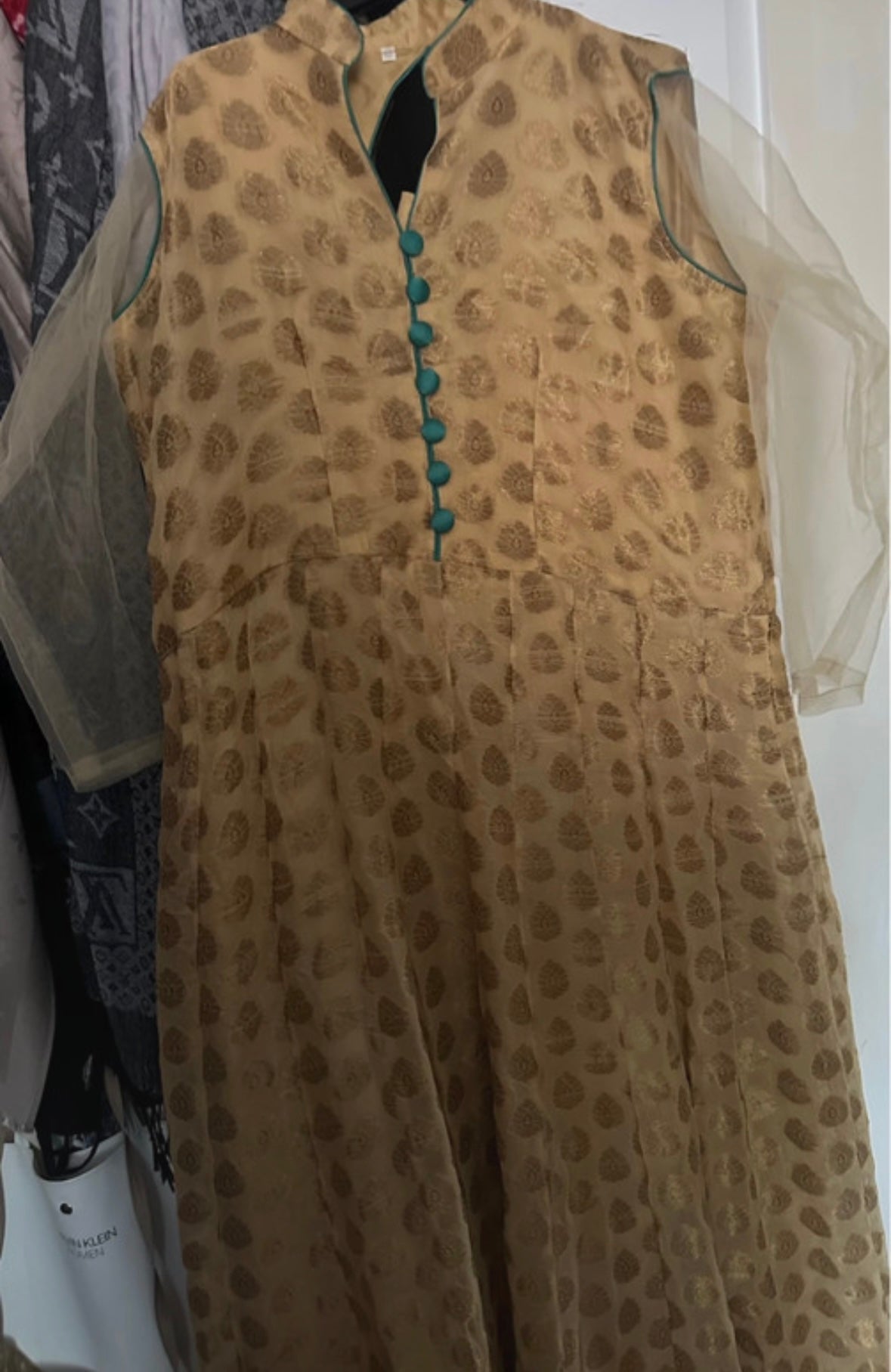 Gold and Green Salwa Kameez
