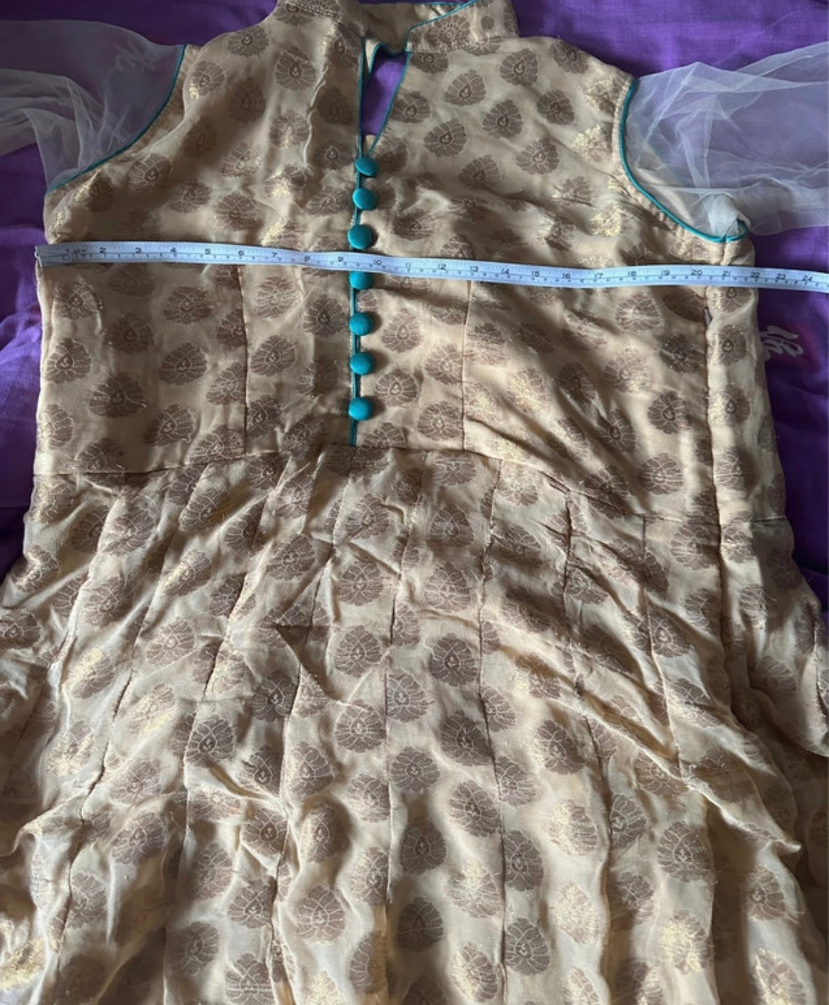 Gold and Green Salwa Kameez