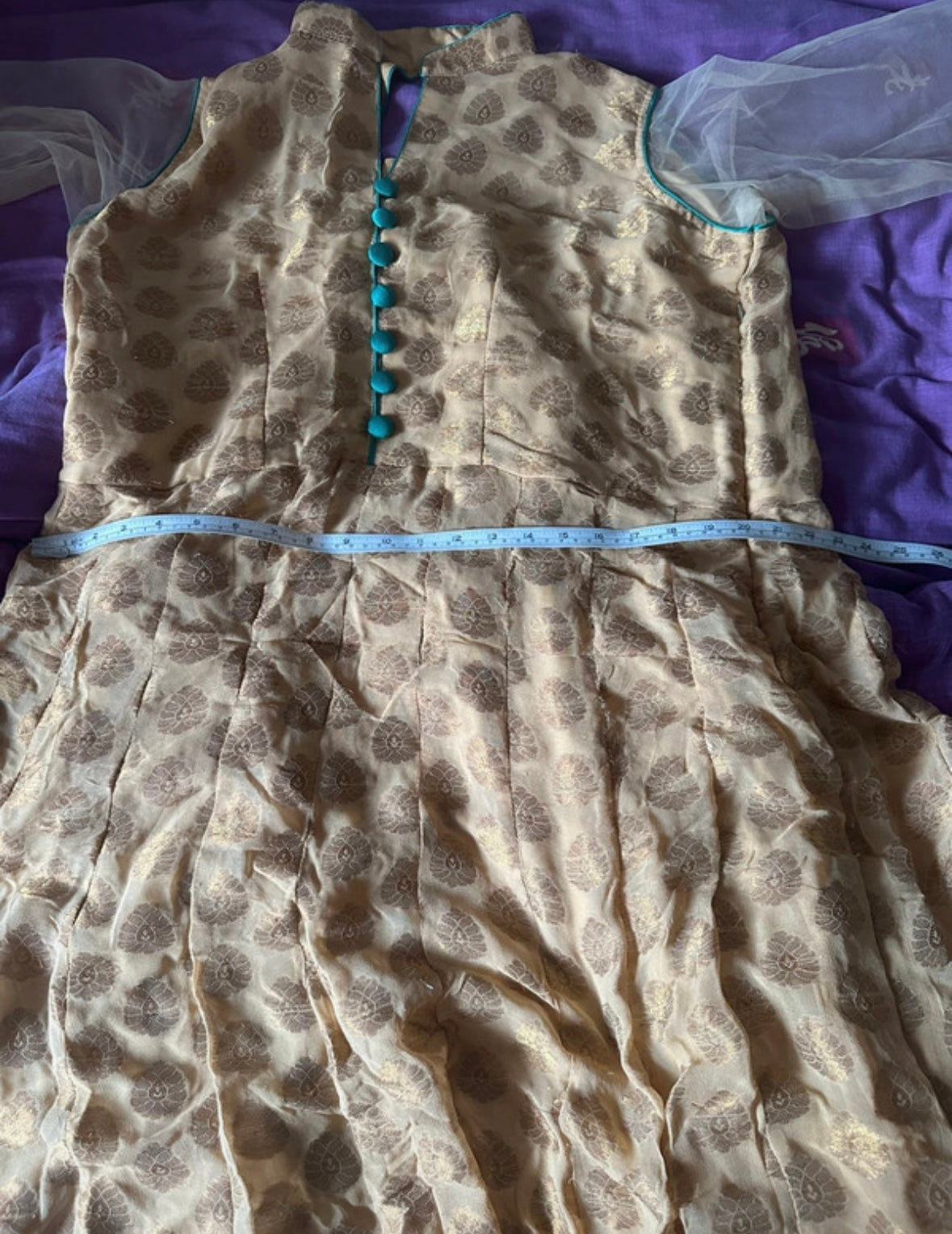 Gold and Green Salwa Kameez