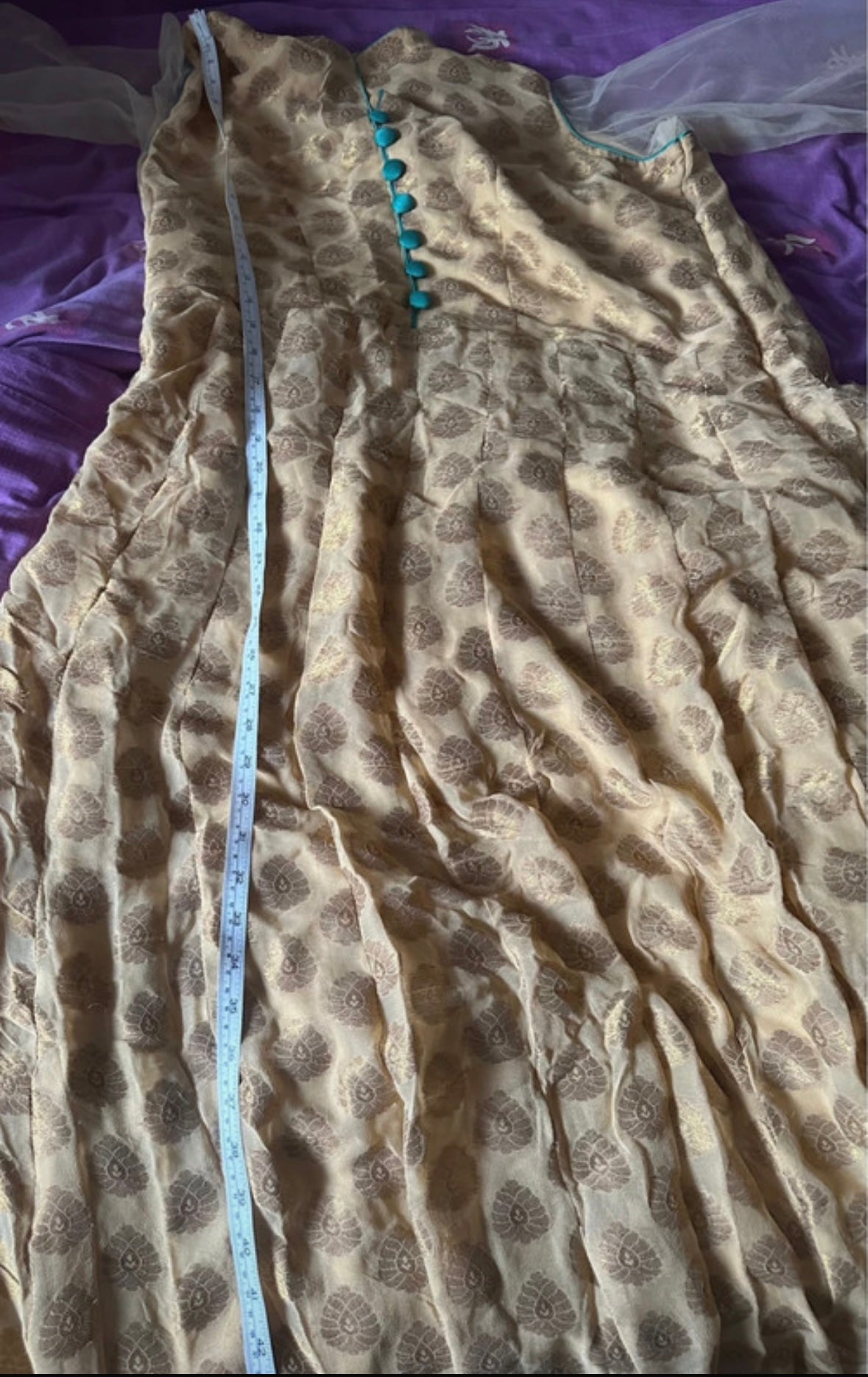 Gold and Green Salwa Kameez