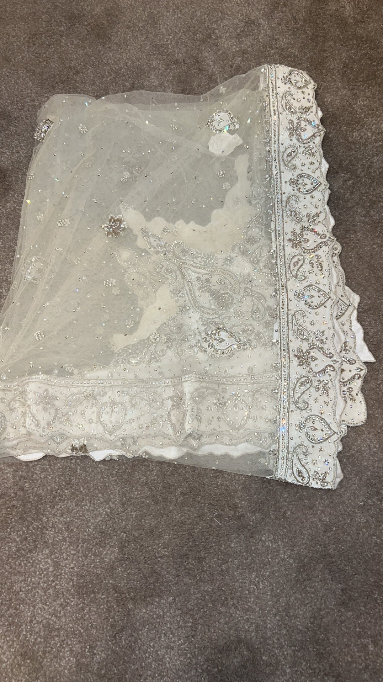 Bridal wedding lehnga White/Silver