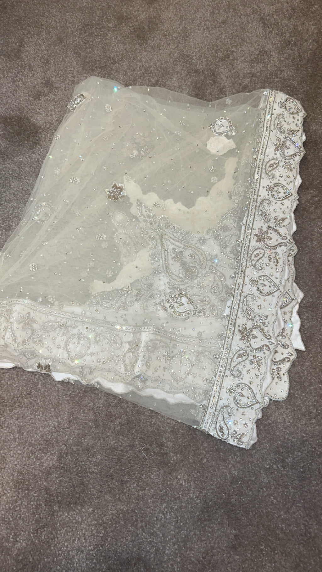 Bridal wedding lehnga White/Silver