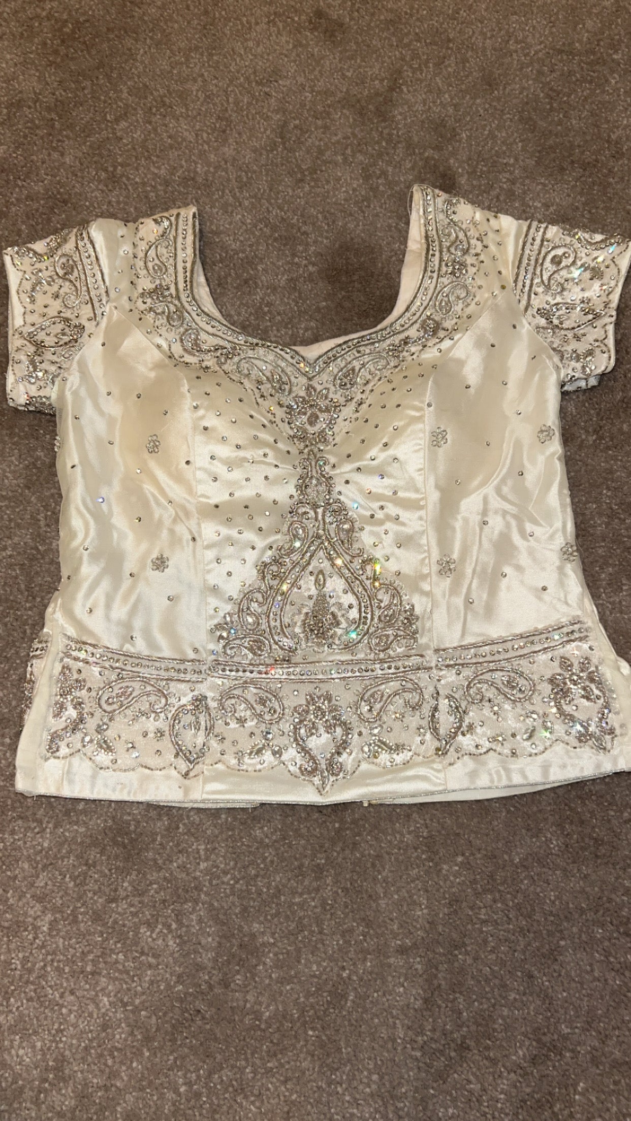 Bridal wedding lehnga White/Silver