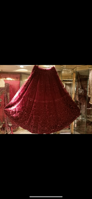 Maroon custom made lehngha