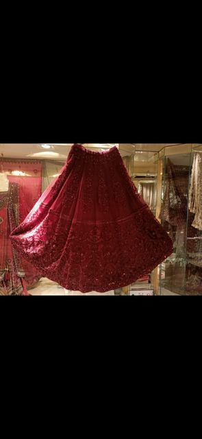 Maroon custom made lehngha