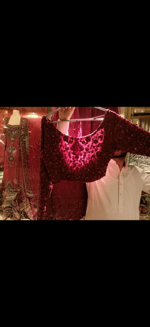 Maroon custom made lehngha