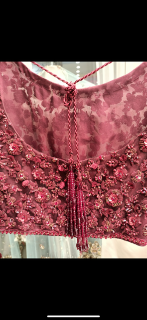 Maroon custom made lehngha