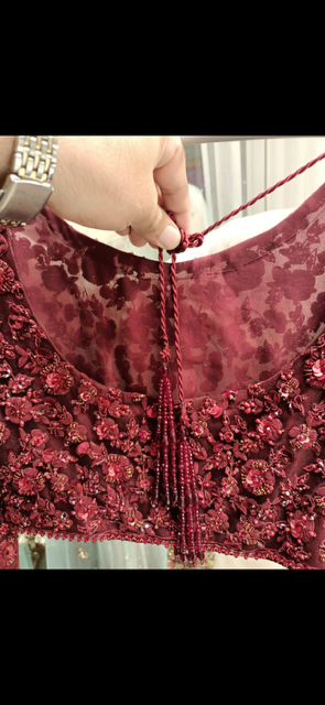 Maroon custom made lehngha