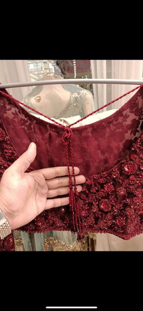 Maroon custom made lehngha