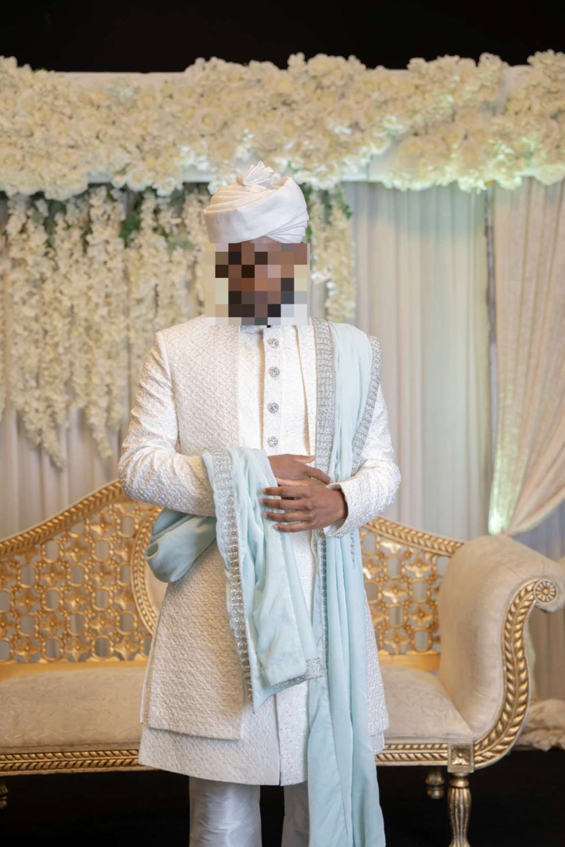 Bombay Fashion Boutique White Sherwani
